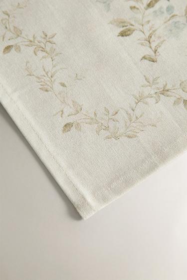 PLANT PRINT NAPKINS (PACK OF 2) - Bluish by Zara - Image 2