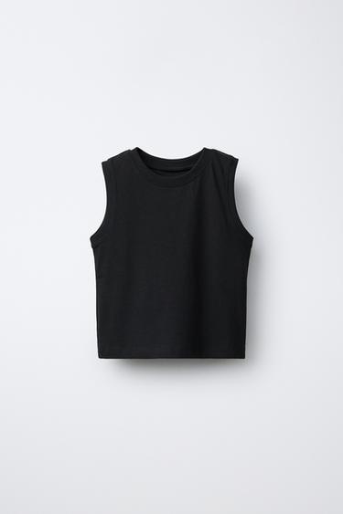PLAIN SLEEVELESS TOP - Black by Zara