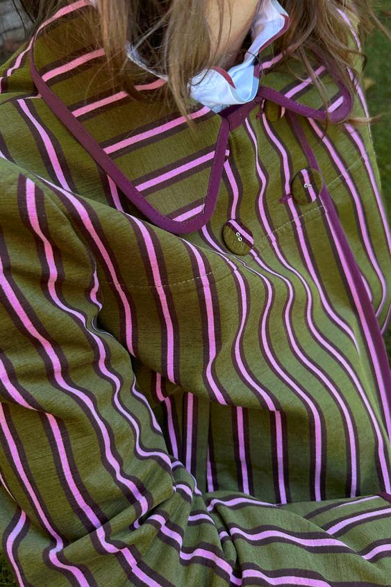 STRIPED DOUBLE-BREASTED JACKET - Multicoloured by Zara - Image 0
