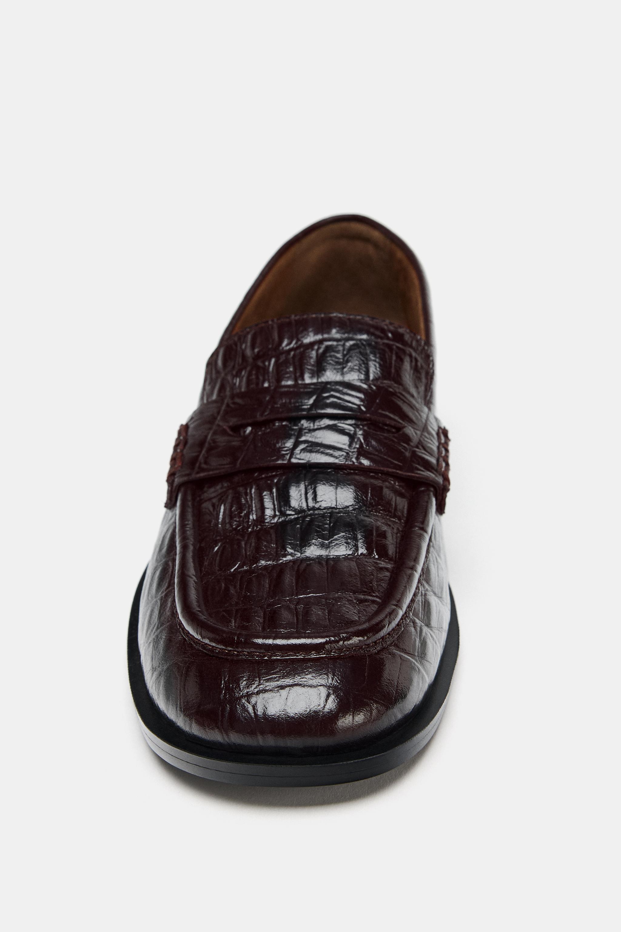 EMBOSSED LEATHER LOAFERS