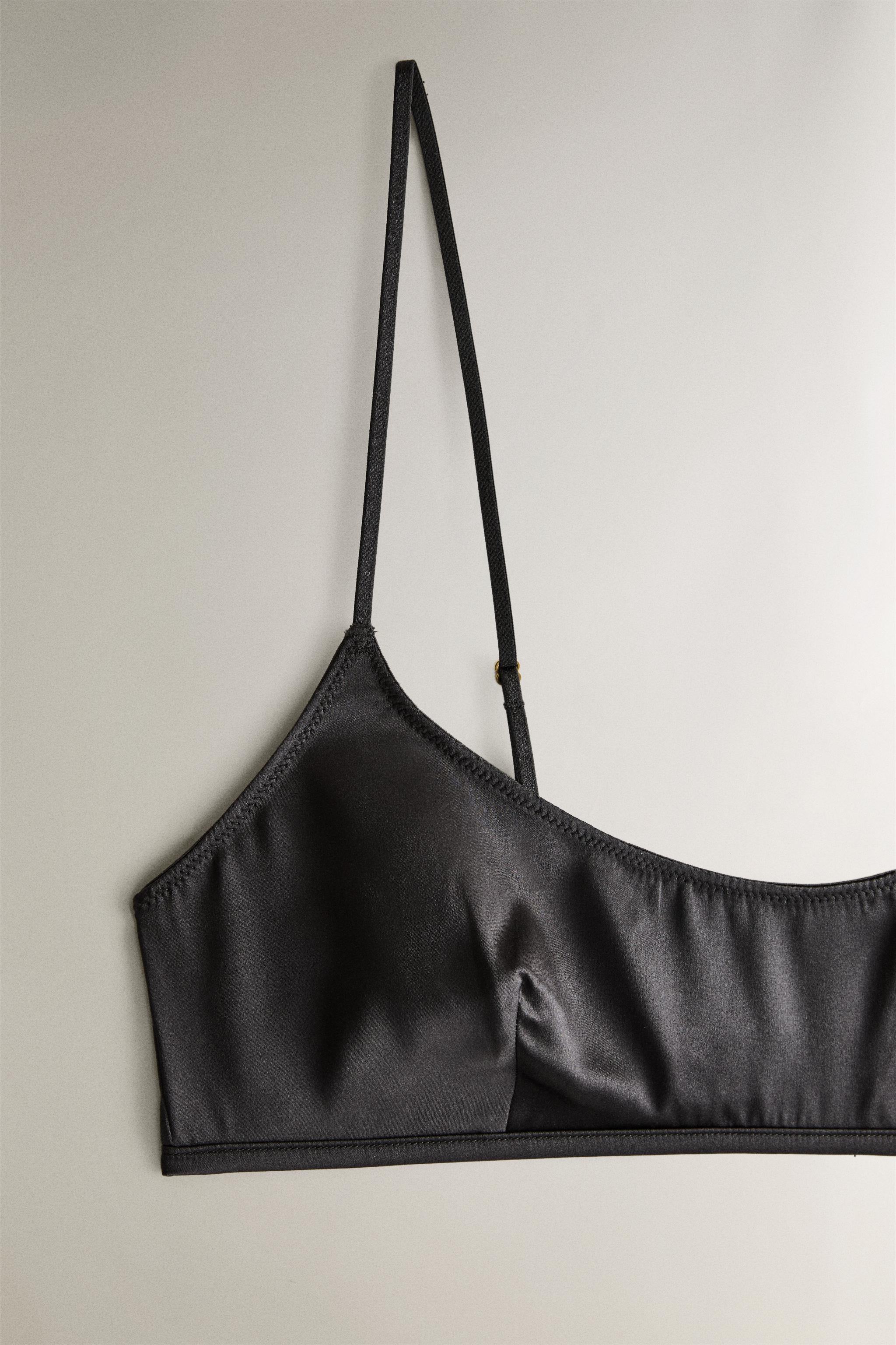 MULBERRY SILK BRA — Grey