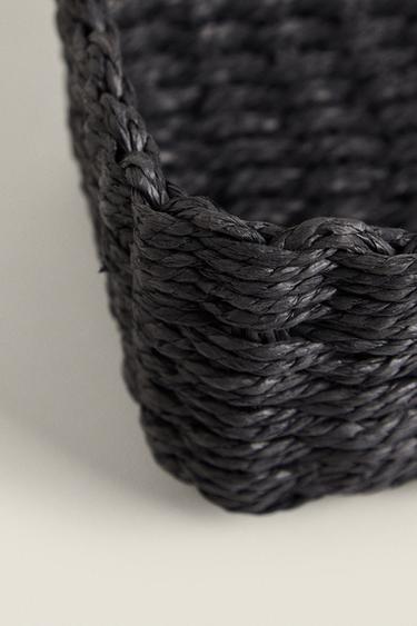 WOVEN PAPER BASKET - Black by Zara - Image 2