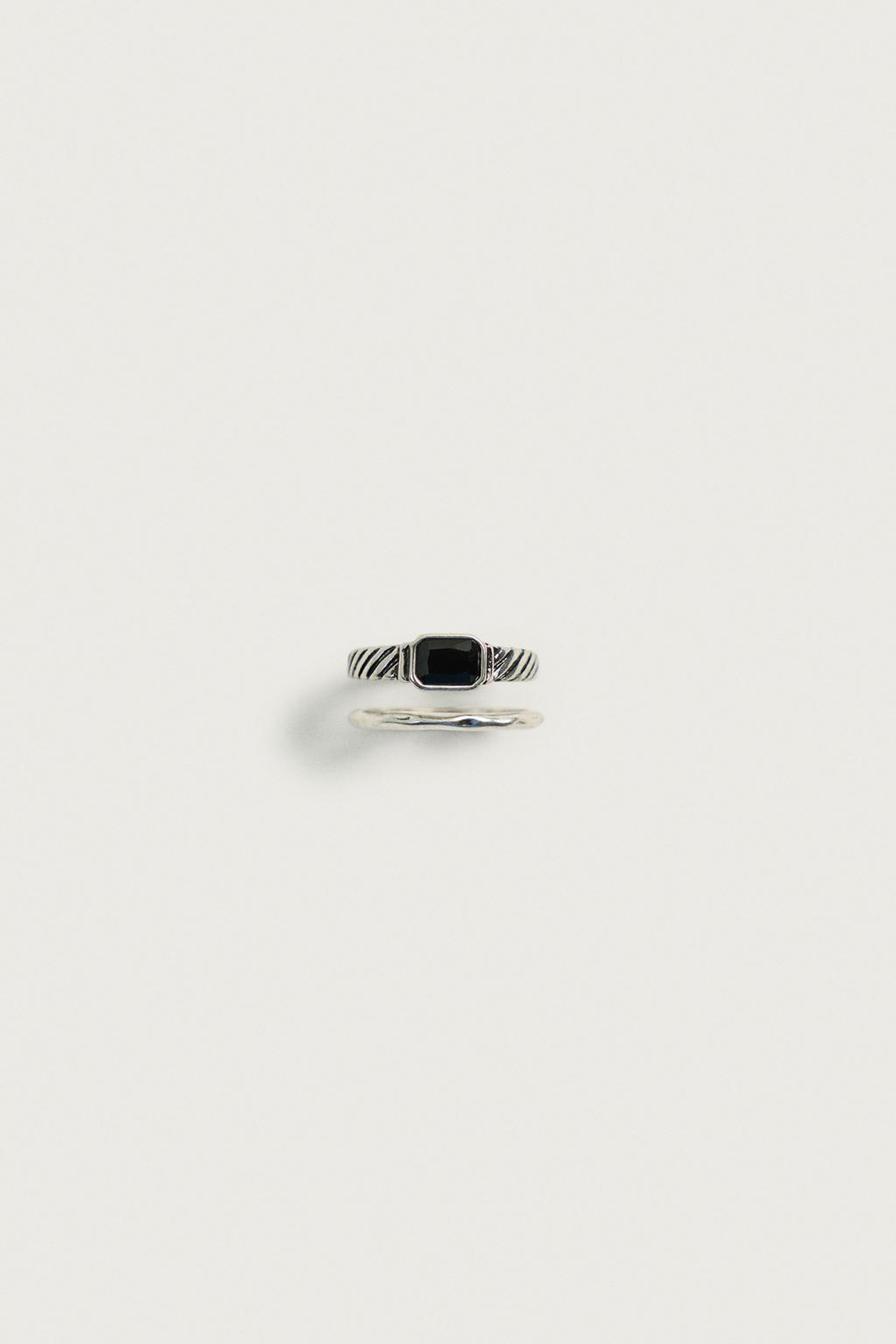 Mixed Metal Ring 2-pack — Men's