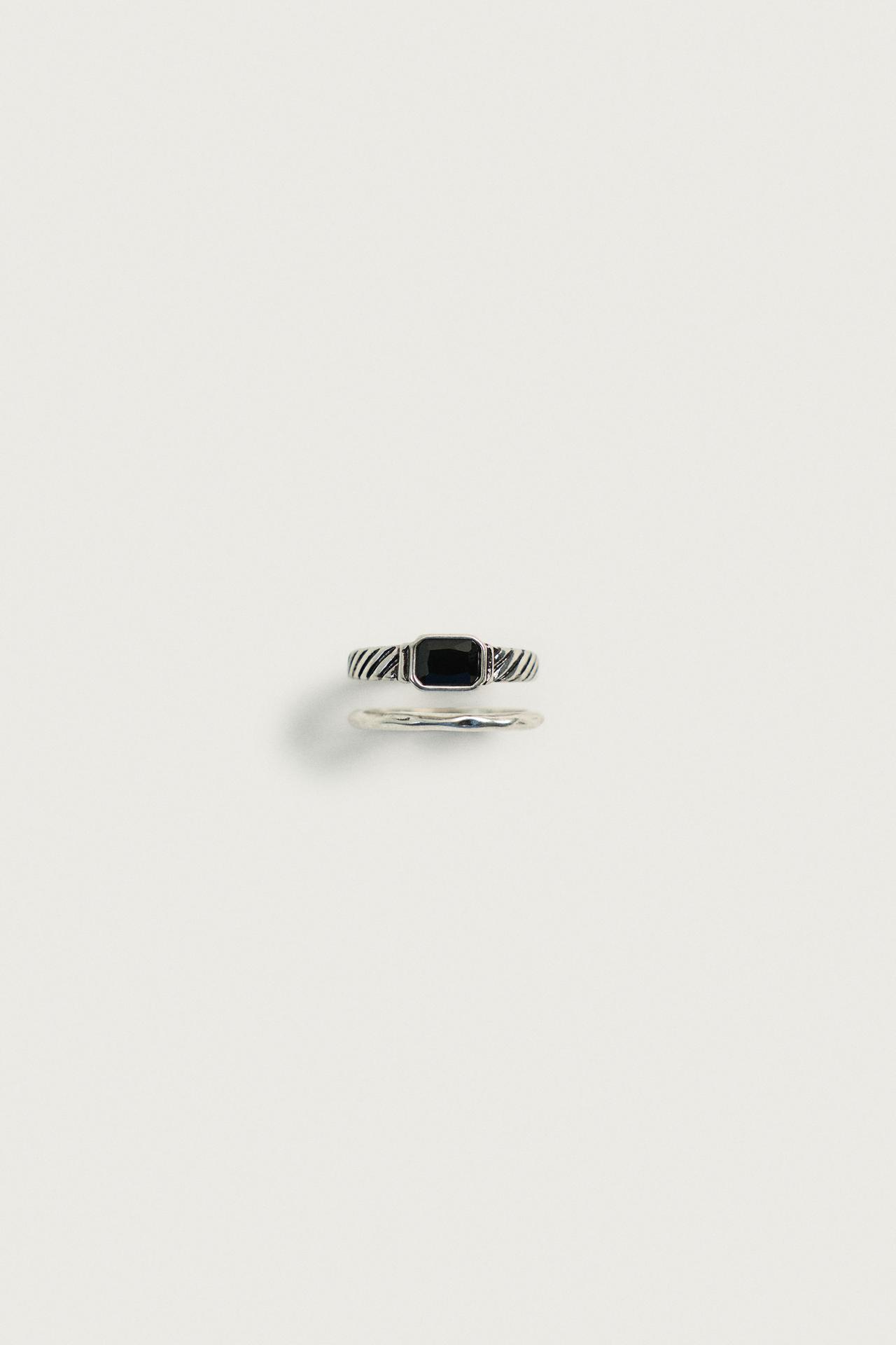 MIXED METAL RING 2-PACK — Multicolored