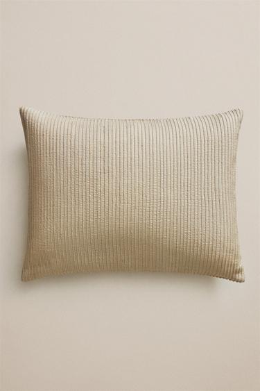 SILK CUSHION COVER — Oyster-white 1