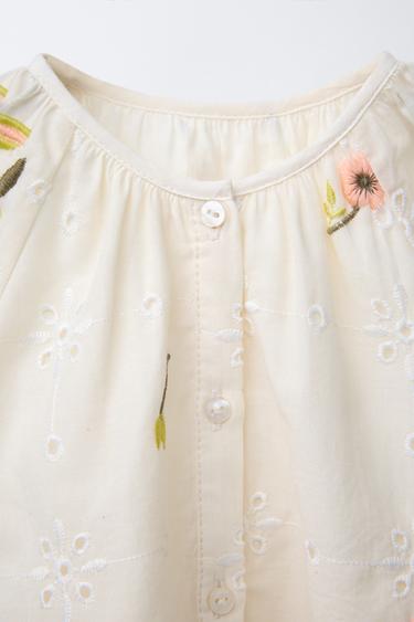 EMBROIDERED SHIRT - White by Zara - Image 2