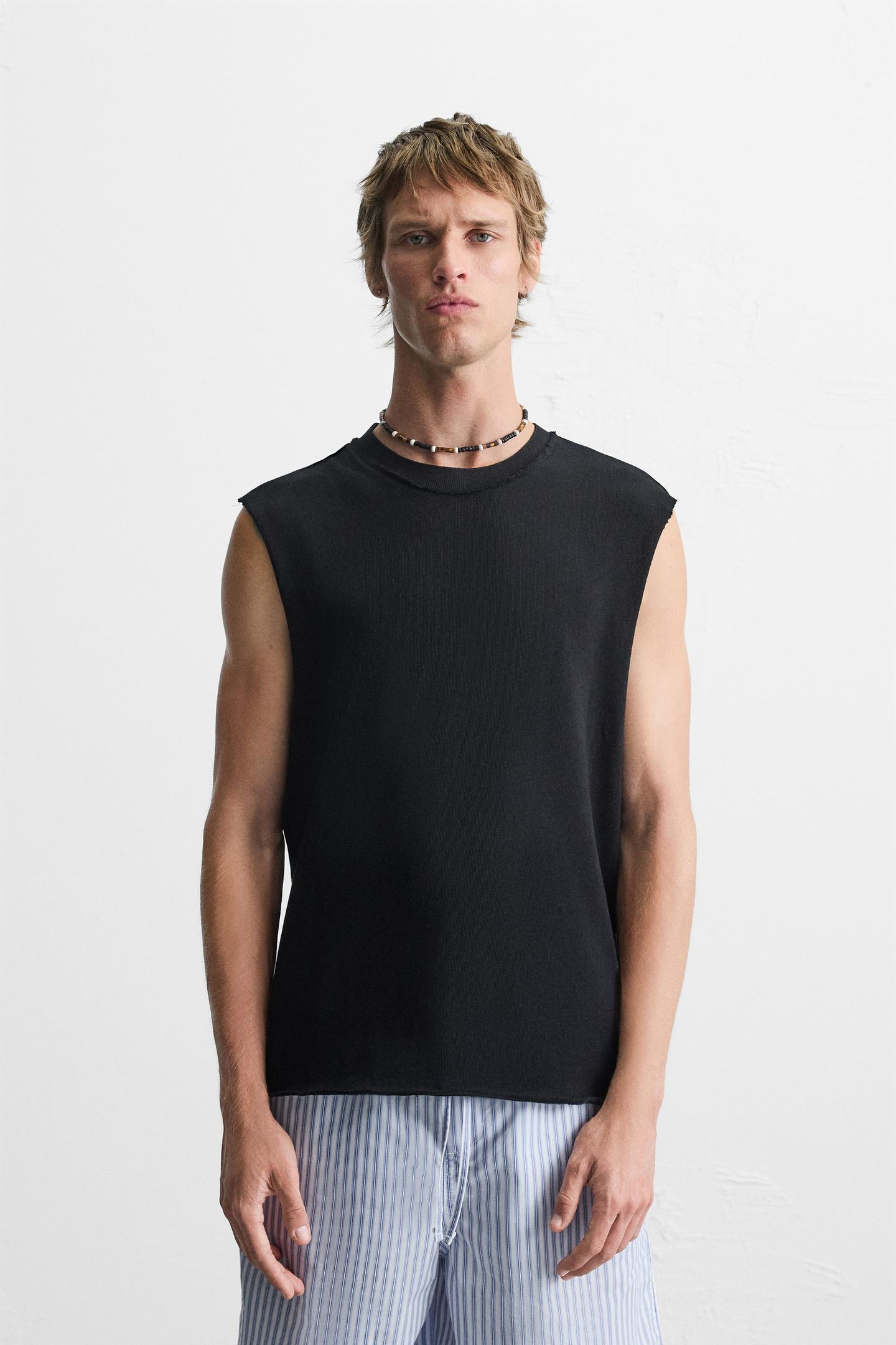 IRREGULAR KNIT TANK TOP