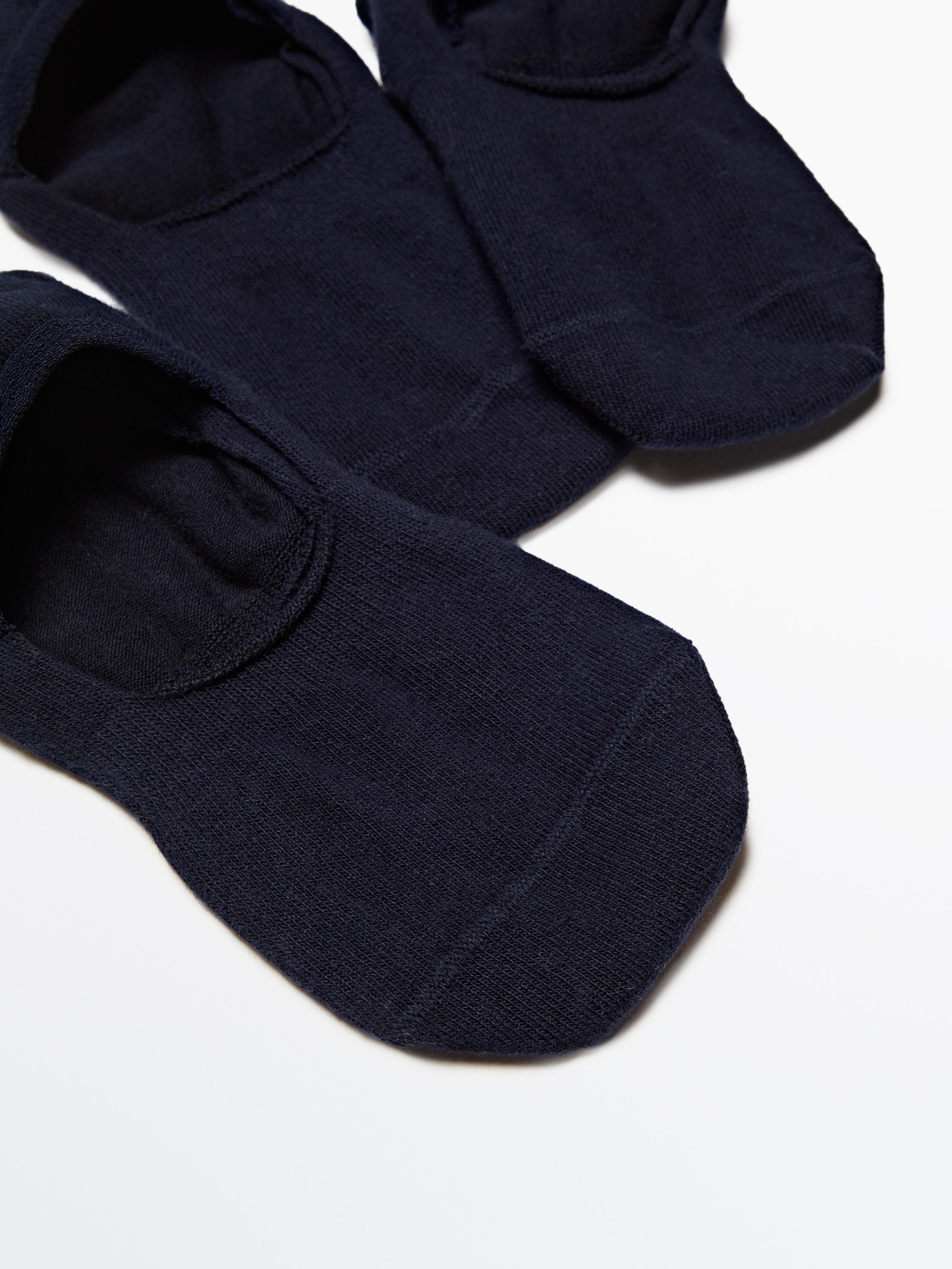 Pack 3 calcetines invisibles mezcla algodón - Negro