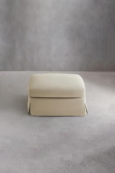 FOOTSTOOL 01 COTTON COVER — Brown / Taupe 2