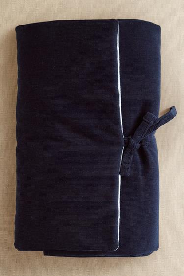 CORDUROY BABY CHANGING MAT - Navy blue by Zara