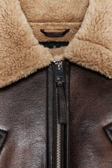 VESTE COURTE DOUBLE FACE - Marron foncé de Zara - Image 8