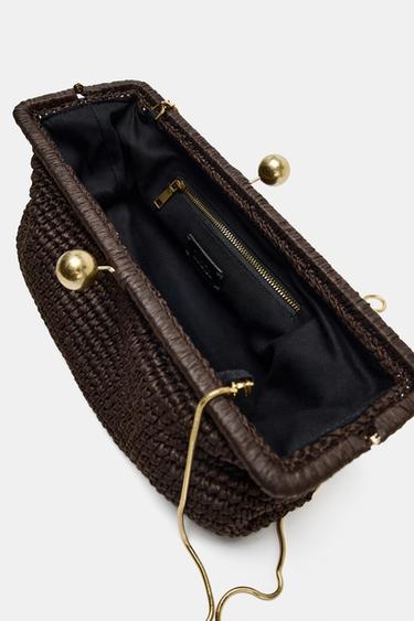 SAC ENVELOPPE TRESSÉ - Marron de Zara - Image 5
