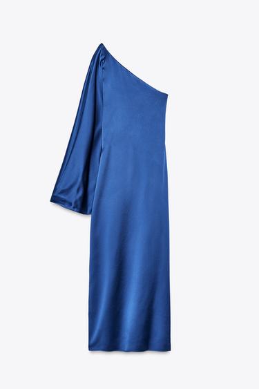 ASYMMETRISCHES KLEID - ZW COLLECTION - Blau von Zara