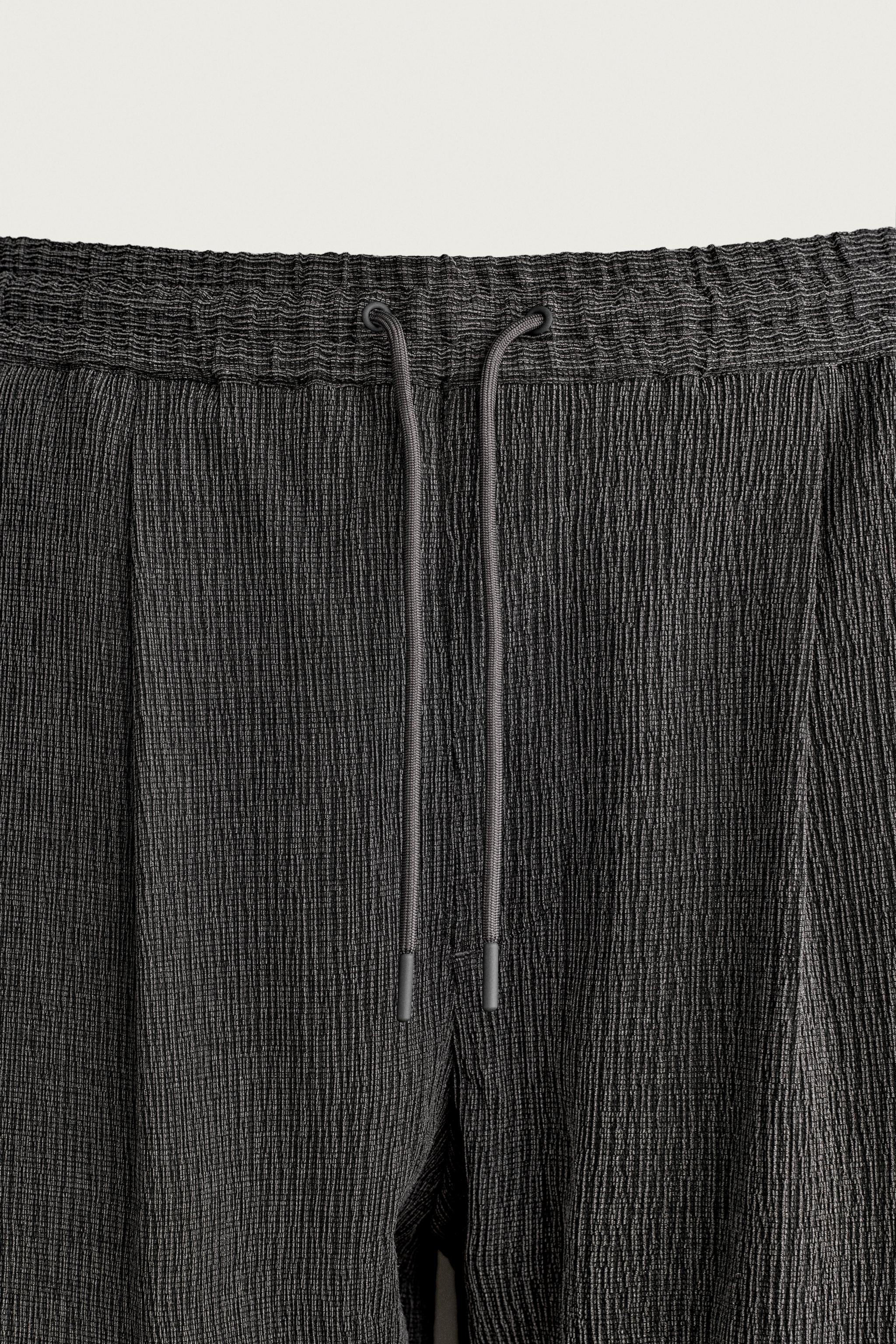 Мужские шорты Zara TEXTURED RELAXED FIT SHORTS — фото 8