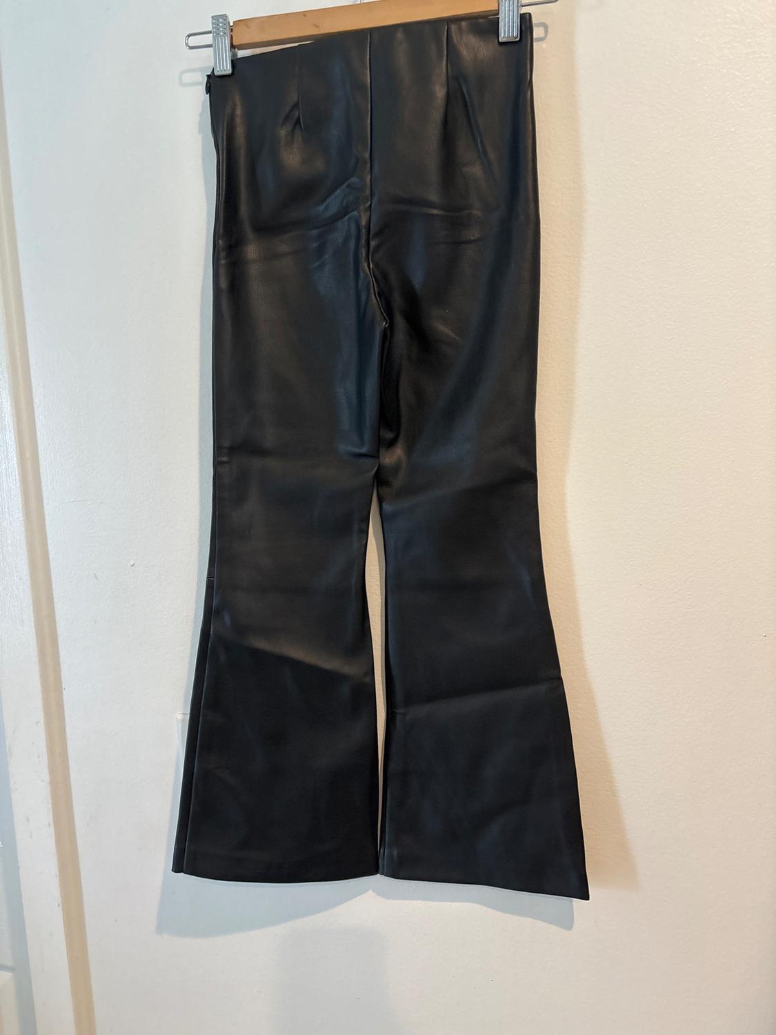 FAUX LEATHER FLARED PANTS - Image 5
