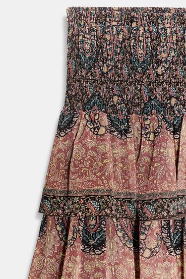 MINI JUPE IMPRIMÉE NID D'ABEILLE - Multicolore de Zara - Image 7