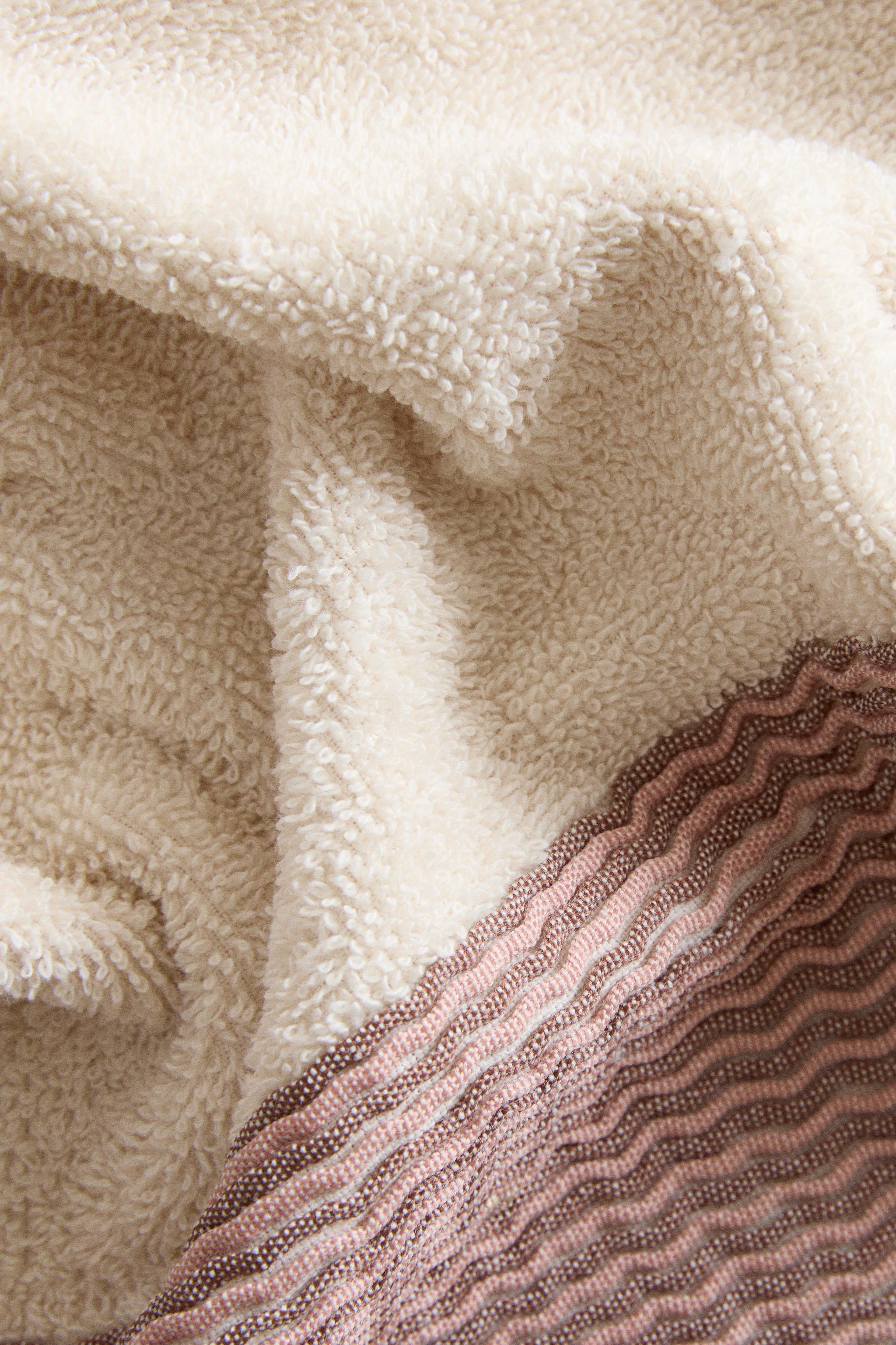 SERVIETTE DE BAIN VELOURS RAYURES