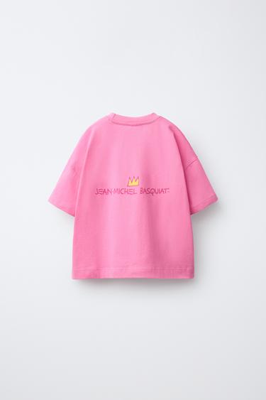 טי שירט BASQUIAT® - ורוד של Zara