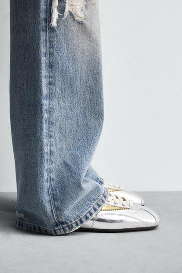 Zara HARRY LAMBERT FOR ZARA X DISNEY 真皮運動鞋 - 銀色