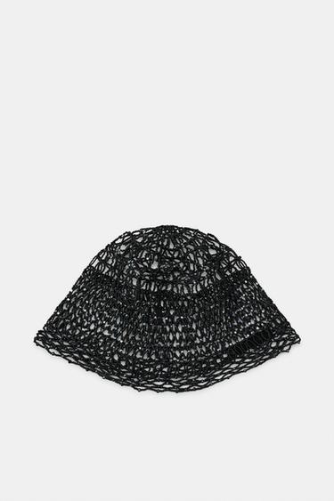 GORRO CASQUETE ABALORIOS CRISTAL - Negro de Zara