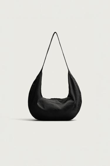 NYLON SHOULDER BAG - Black by Zara
