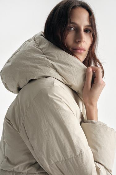 WATER-REPELLENT PUFFER JACKET ZW COLLECTION - Ecru by Zara - Image 1