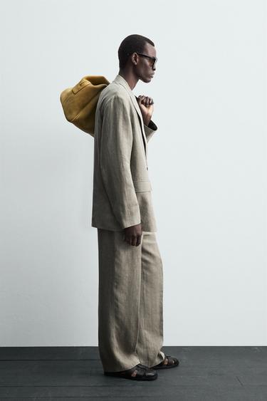 WASHED 100% LINEN SUIT - GREENISH by Zara