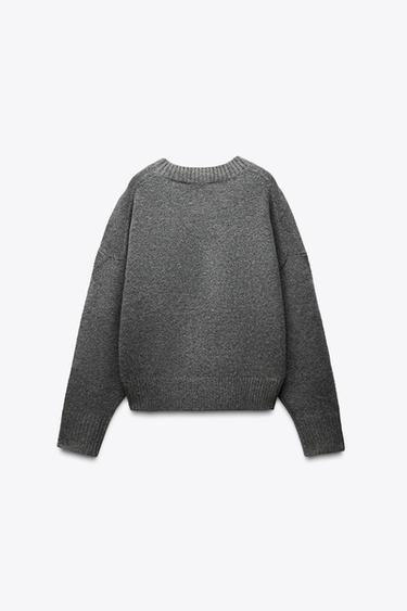 SOFT PLAIN KNIT SWEATER - Mid-grey by Zara - Image 5