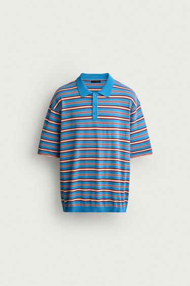 POLOA, PUNTUZ LANDUA, JACQUARD MARRADUNA - Urdin argia, Zara-rena