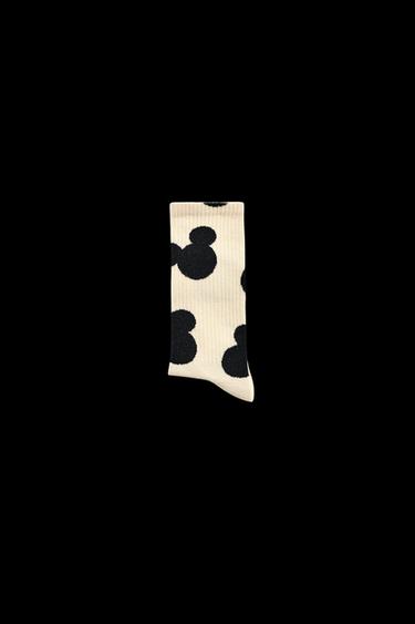 Zara MICKEY MOUSE SILHOUETTE SOCKS HARRY LAMBERT FOR ZARA X DISNEY - Black / Ecru - Image 0