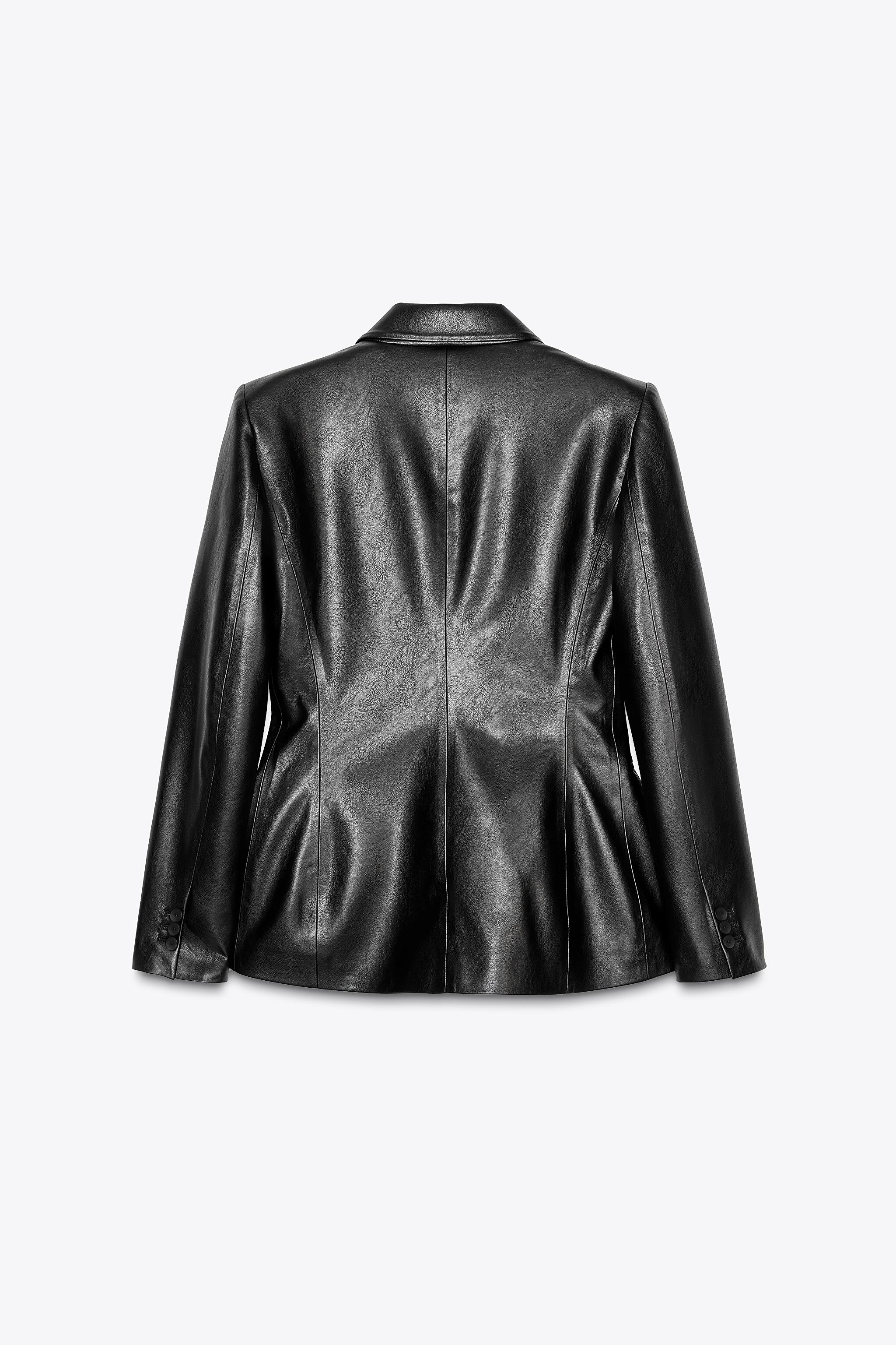 Effetto Pelle Zara Blazer Pelle Nero Bond Brothers Zara Pantaloni