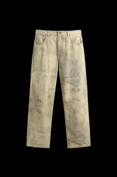 Zara WASHED PRINT BAGGY FIT PANTS - Printed - Image 0