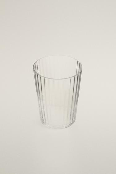 VERRE À SODA RECYCLABLE LIGNES - Transparent de Zara - Image 1