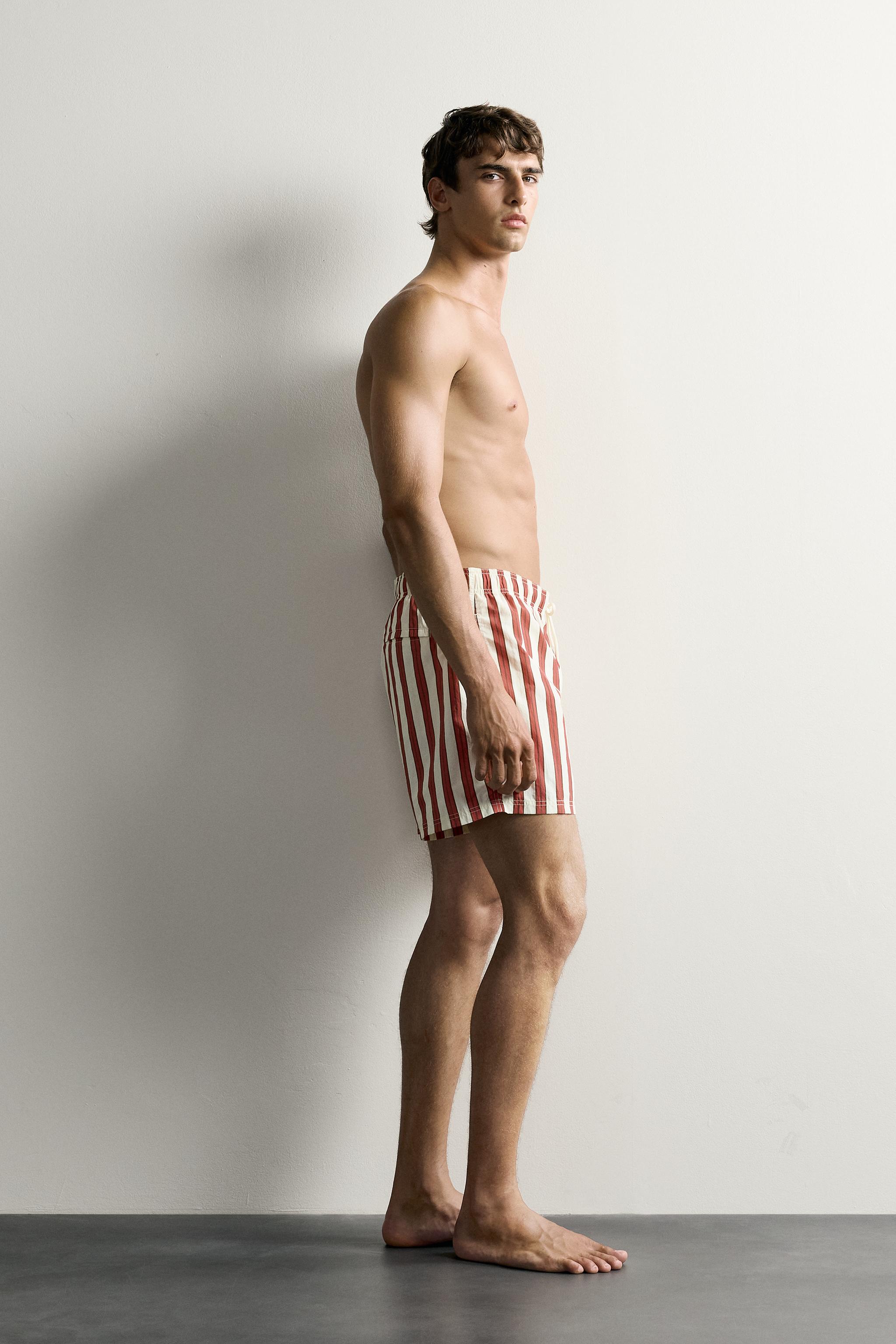 LONG STRIPED SWIMSHORTS