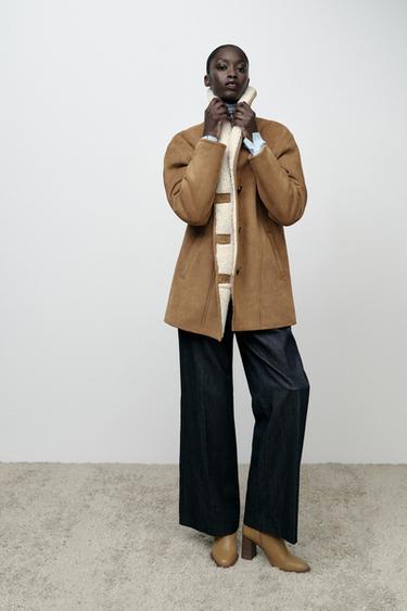 DOUBLE-FACED SEMI-LONG COAT - camel by Zara - Image 0
