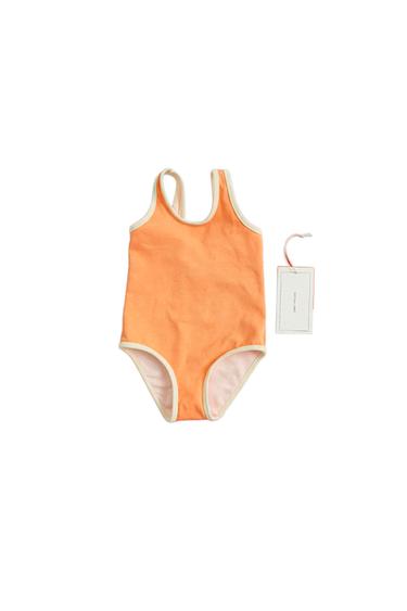 ZARA TIMELESS - SWIMSUIT WITH CONTRAST PIPING - Tangerine by Zara