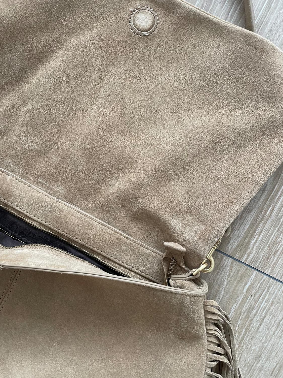 SPLIT SUEDE CROSSBODY BAG WITH FRINGING - Image 7