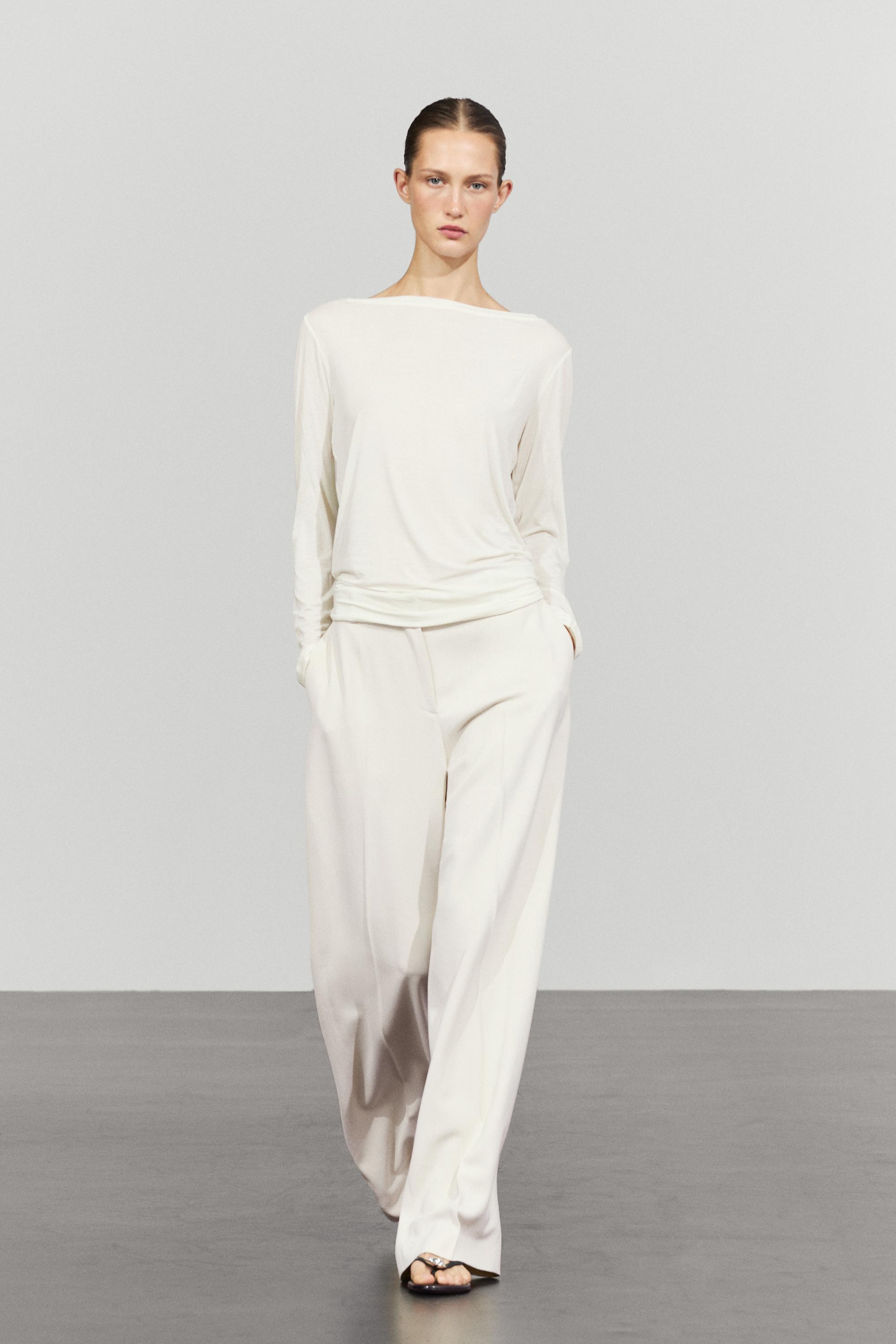 Flowing wide-leg pants — Ice