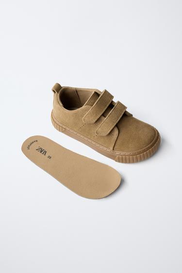 BAREFOOT SPLIT SUEDE PLIMSOLLS - Beige by Zara - Image 3