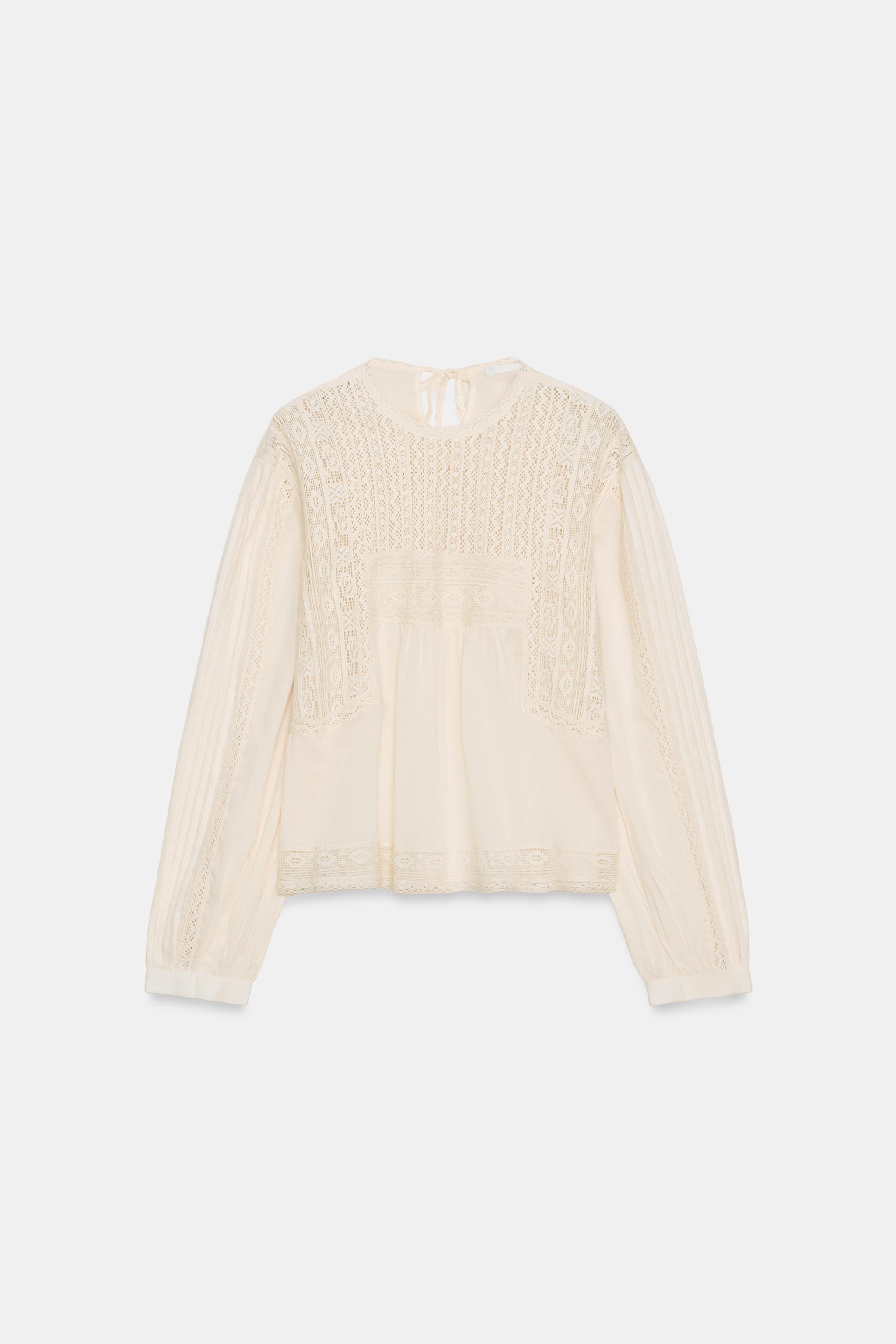 CAMISA BORDADA ZW COLLECTION - Cru-médio | ZARA Brasil
