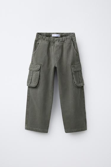 BARRELHOSE AUS SERGE MIT TASCHEN - Khaki von Zara - Bild 0