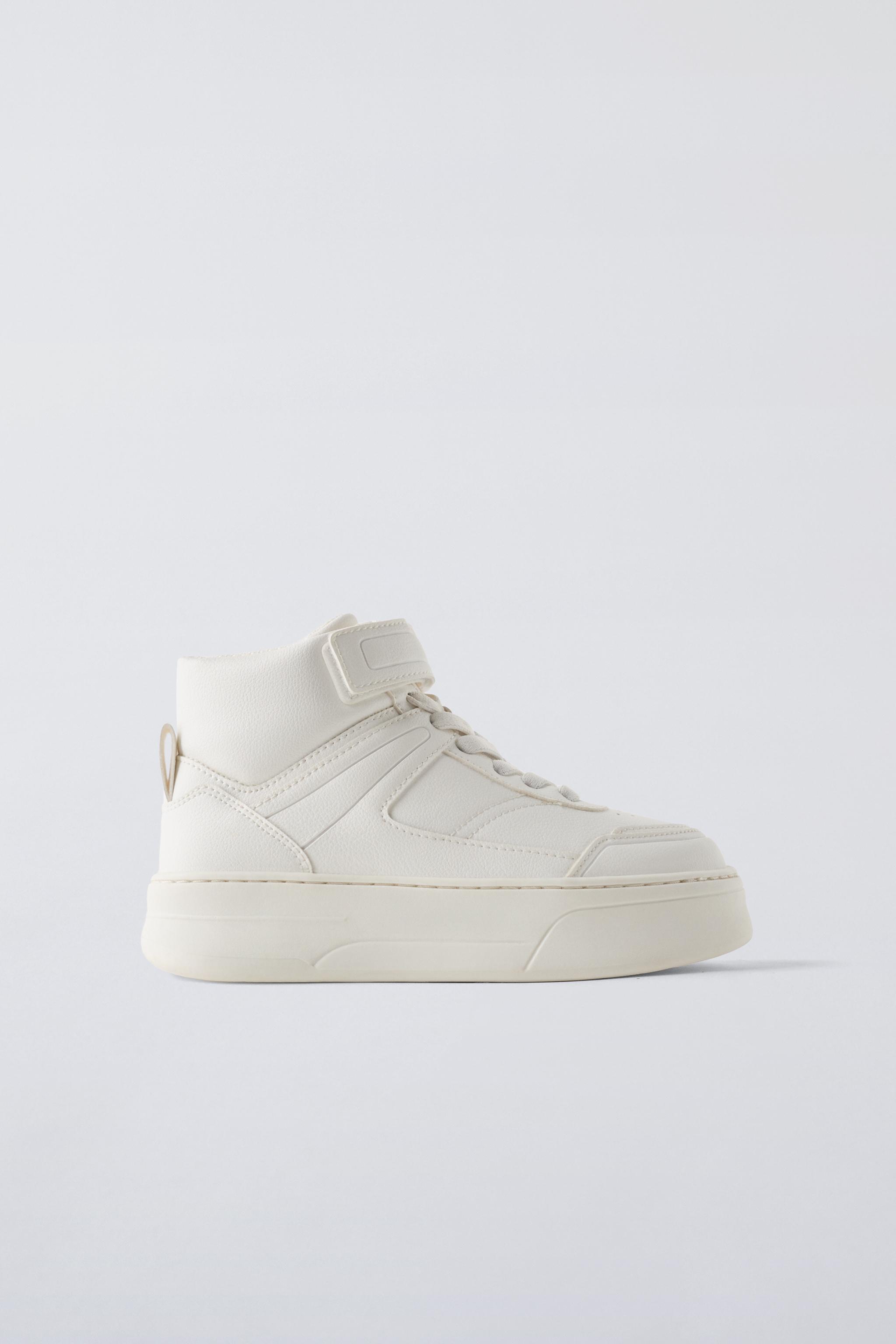 Newest high top sneakers white Zara