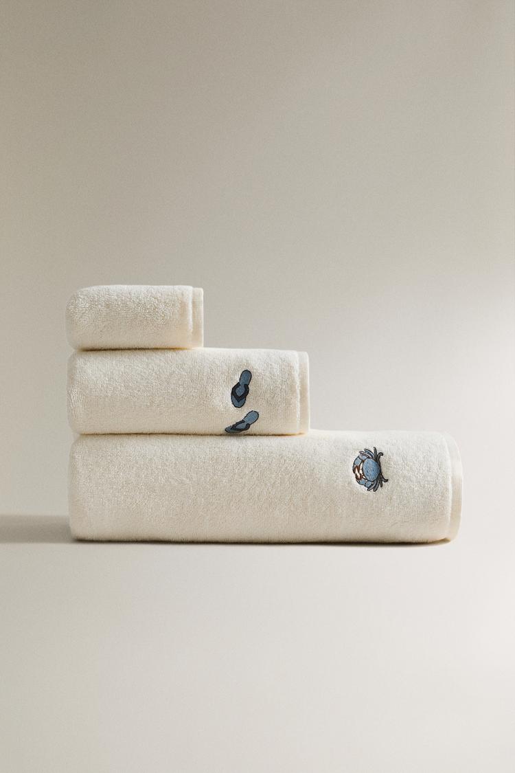 ZARA EMBROIDERED BEACH BATH TOWEL