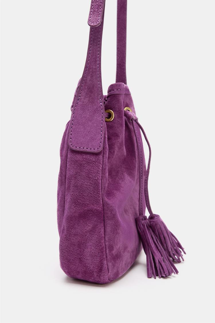 BOLSA CRUZADA DE CUERO MINI CON FRUNCES 5