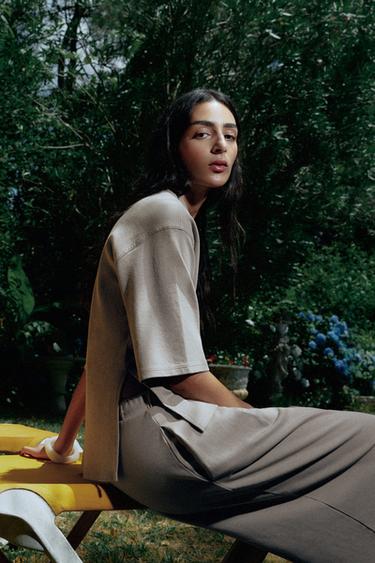INTERLOCK T-SHIRT AND TROUSERS SET -  by Zara - Image 3