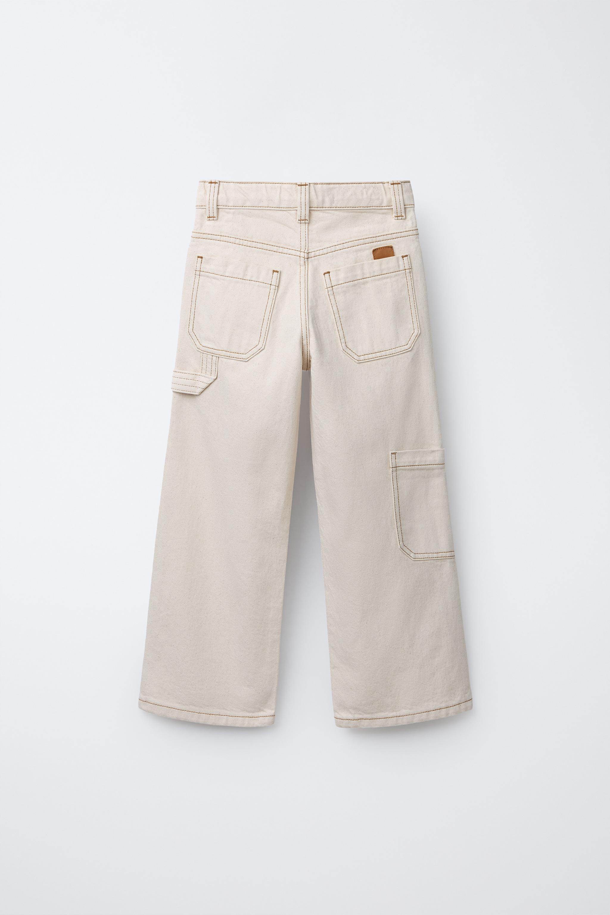PANTALON CARPENTER ECRU SURPIQÛRES