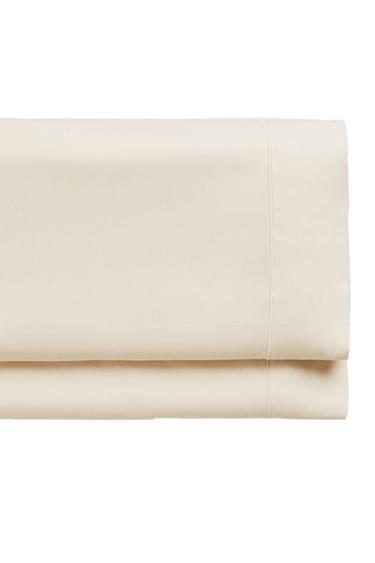Zara SATEEN FLAT SHEET WITH FESTOON DESIGN (300 THREAD COUNT) - Ecru