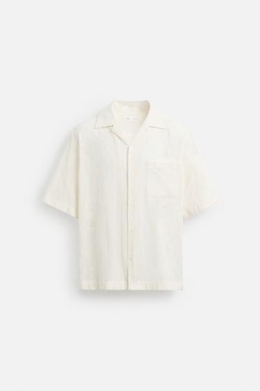 FLORAL JACQUARD SHIRT - Ecru by Zara
