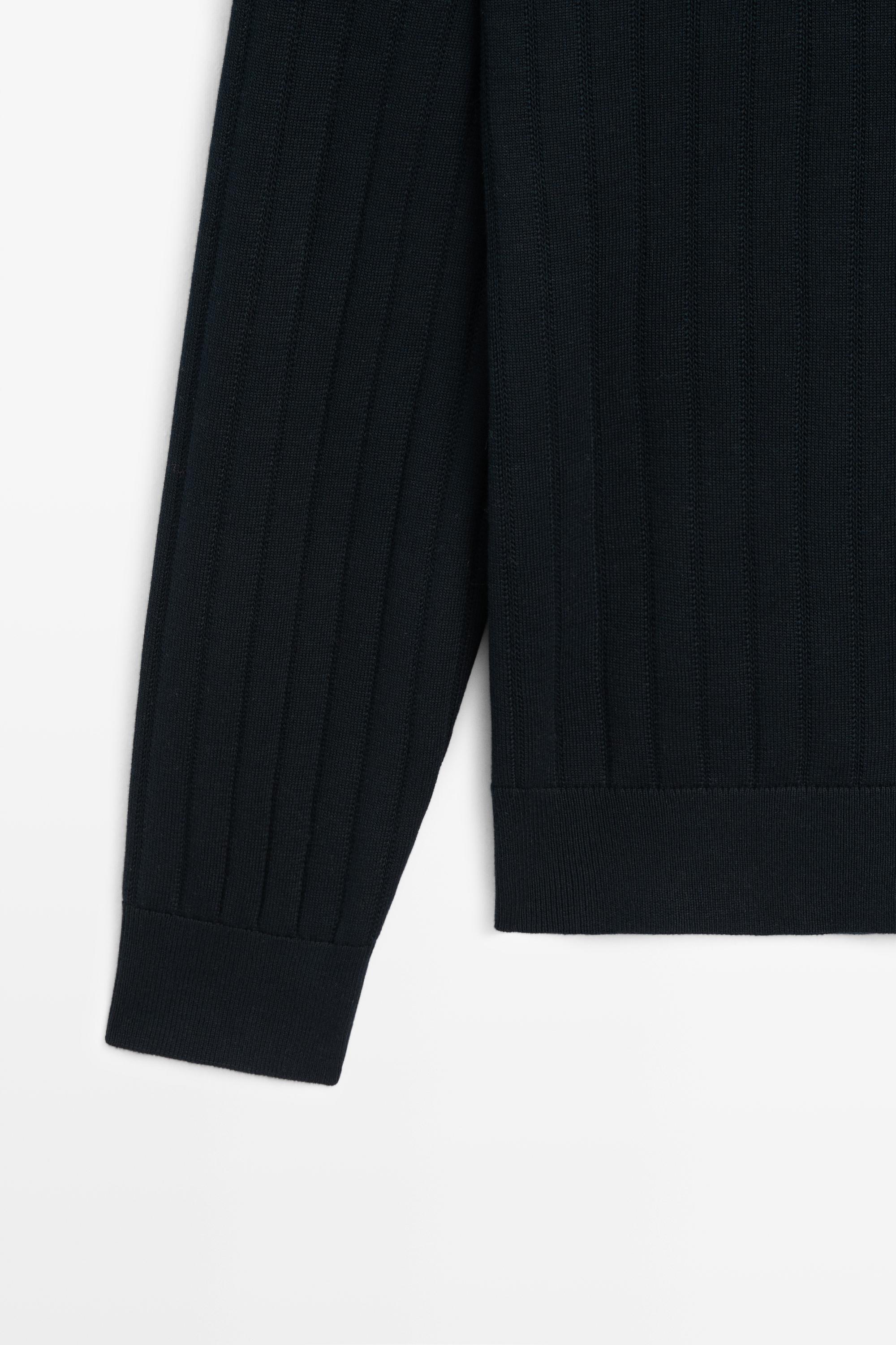 Pull en maille 100 % coton col polo