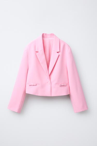 BLAZER CROPPED LACITOS - Rosa de Zara